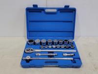 Jet 20 Piece 3/4 Inch Drive Ratchet Wrench and Socket Set