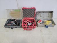Weller Soldering Gun, Qty of Locks and Tackle Box with Contents