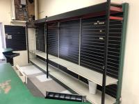 7 Ft X 16 Ft Wall Display with (4) Shelves and Metal Racking