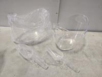 (2) Clear Plastic Containers and (2) Plastic Scoops
