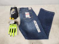 Womens Ariat FR Work Jeans and (2) Pairs of Gloves