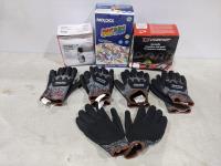 (2) Pairs of Earmuffs, Moldex Spark Plug Earplugs and (5) Pairs Atlas Gear Gloves Size Large