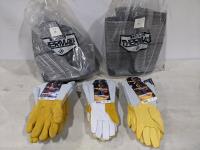 (2) Thermatoe Mens Size 13 Boot Liners and (12) Pairs of Gloves