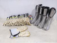(2) Baffin Mens Size 13 Boot Liners and (12) Pairs of Gloves