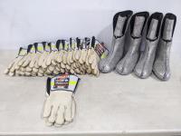 (2) Baffin Mens Size 13 Boot Liners and (12) Pairs of Gloves