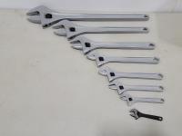 (8) Gray Tools Adjustable Wrenches