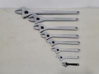 (8) Gray Tools Adjustable Wrenches