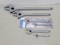 (6) Gray Tools Adjustable Wrenches