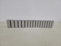 Gray Tools 17 Piece 1/2 Inch Drive 12 PT Metric Deep Sockets