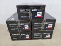 (5) Cases of Surepoint 7/16 Inch Crown X 1/4 Inch Leg Collated Staples