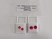 (4) Smartlife Rose Sapphire Gemstones