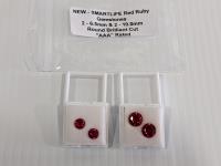 (4) Smartlife Red Ruby Gemstones