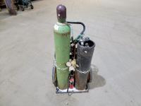 Oxygen/Acetylene Bottles and Cutting Torch On Cart