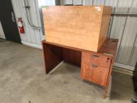 (2) Office Desks and Two Drawer Filing Cabinet