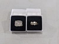 Mens and Womens Sterling Silver Nugget Rings