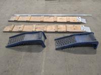 (2) Homebuilt Truck Ramps, (2) Car Ramps and 98 Inch Strip of Aluminum