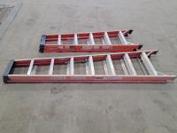 (1) 8 Ft and (1) 6 Ft Sturdy Fiberglass Step Ladders