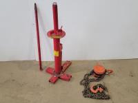 Tire Changer and 1 Ton Chain Hoist