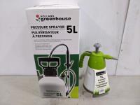 (1) 5L and (1) 1L Hollang Greenhouse 360 Pressure Sprayer