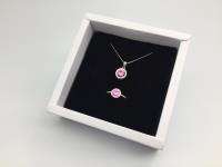 Pink Sapphire 2 Piece Jewellery Set