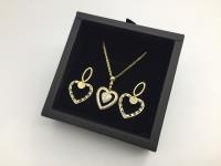 14 K Gold Plated 2 Piece Heart Jewellery Set