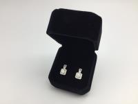 Moissanite Diamond Halo Earrings