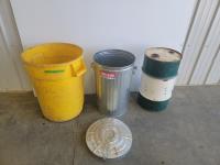 Poly Garbage Container, Metal Garbage Can and Small Barrel