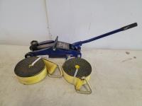 Certified 2 Ton Trolley Jack and (2) 3 Inch 5500 lb Cargo Straps