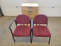 (6) Burgundy Office Chairs