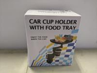 Car Cup Holder with Food Tray