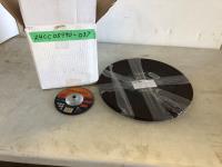 (8) 6 Inch Grinding Discs and (4) 16 Inch X 5/32 Inch Chop Saw Blades