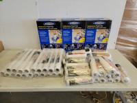 (3) Ladder Project Trays and Qty of Paint Roller Sleeves