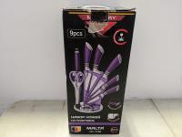 Kitchen King 9 Piece Purple Knife Set