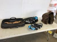 Leather Saddle Bags, Vista Bow and Tniapo Snow Shoes