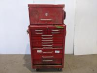 Beach Roll Cabinet with Top Chest Toolbox with Contents