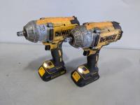 (2) Dewalt 20V 1/2 Inch Drive Brushless 3-Speed Impacts