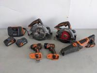 Ridgid Qty of Ridgid 18V Cordless Tools