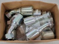 (9) 1-1/4 Inch Eaton Aeroquip Hydraulic Fittings