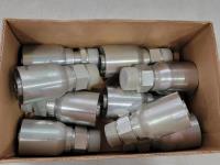 (9) 1-1/4 Inch Eaton Aeroquip Hydraulic Fittings