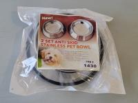 2 Piece Anti-Skid Stainless Steel Pet Bowls