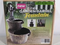 2 Tier Garden Barrel Fountain