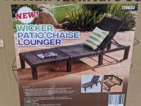 Wicker Patio Chaise Lounge