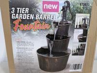 3 Tier Garden Barrel Fountain