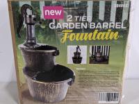 2 Tier Garden Barrel Fountain