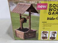 Square Wooden Garden Water Fountain