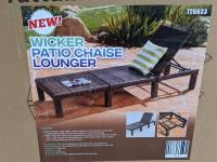 Wicker Patio Chaise Lounger