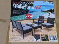 4 Piece Outdoor Wicker Furniture Set