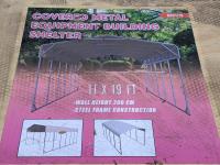 11 Ft X 19 Ft Covered Metal Equipment Shelter