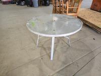 Glass Top Patio Table