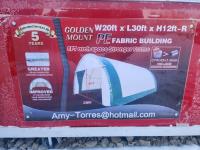 2024 Golden Mountain 203012R-300g PE 20 Ft X 30 Ft X 12 Ft Dome Storage Shelter